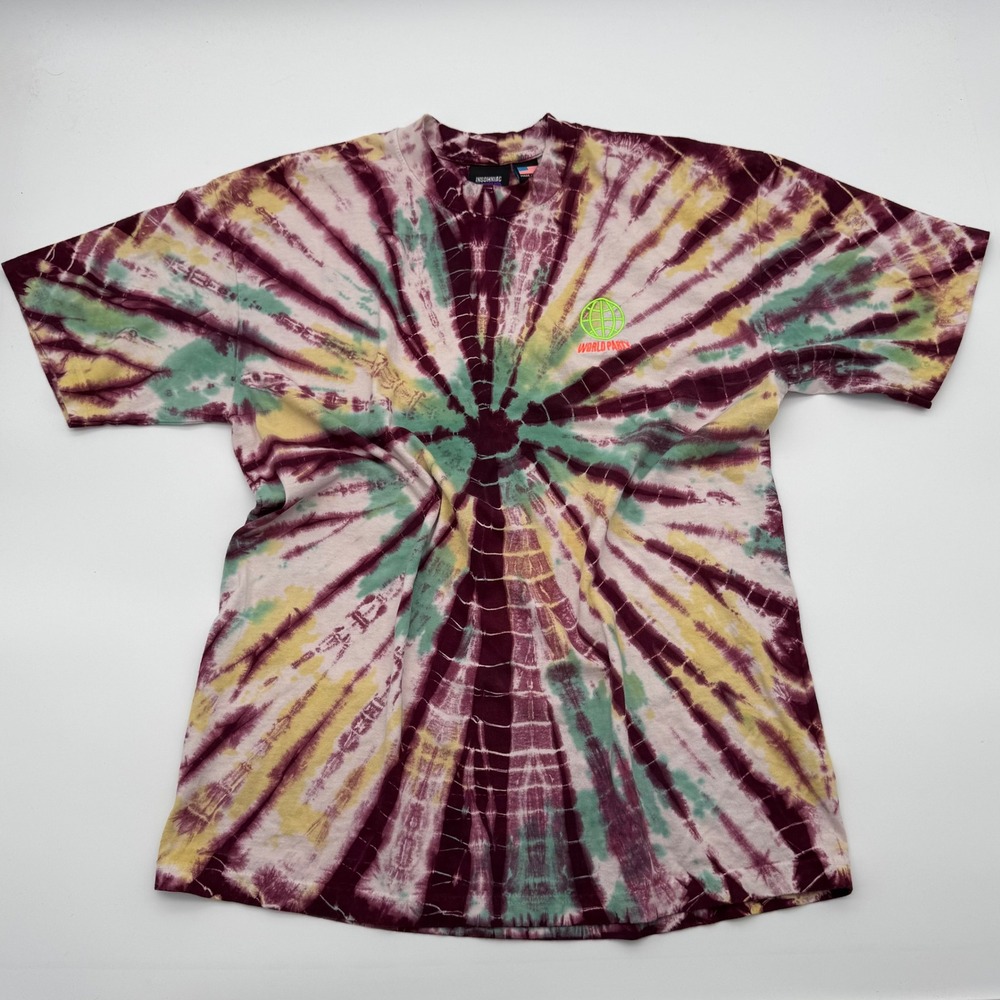 Insomniac LTD World Party Tie Dye T-Shirt‎ Mens Large Made in USA